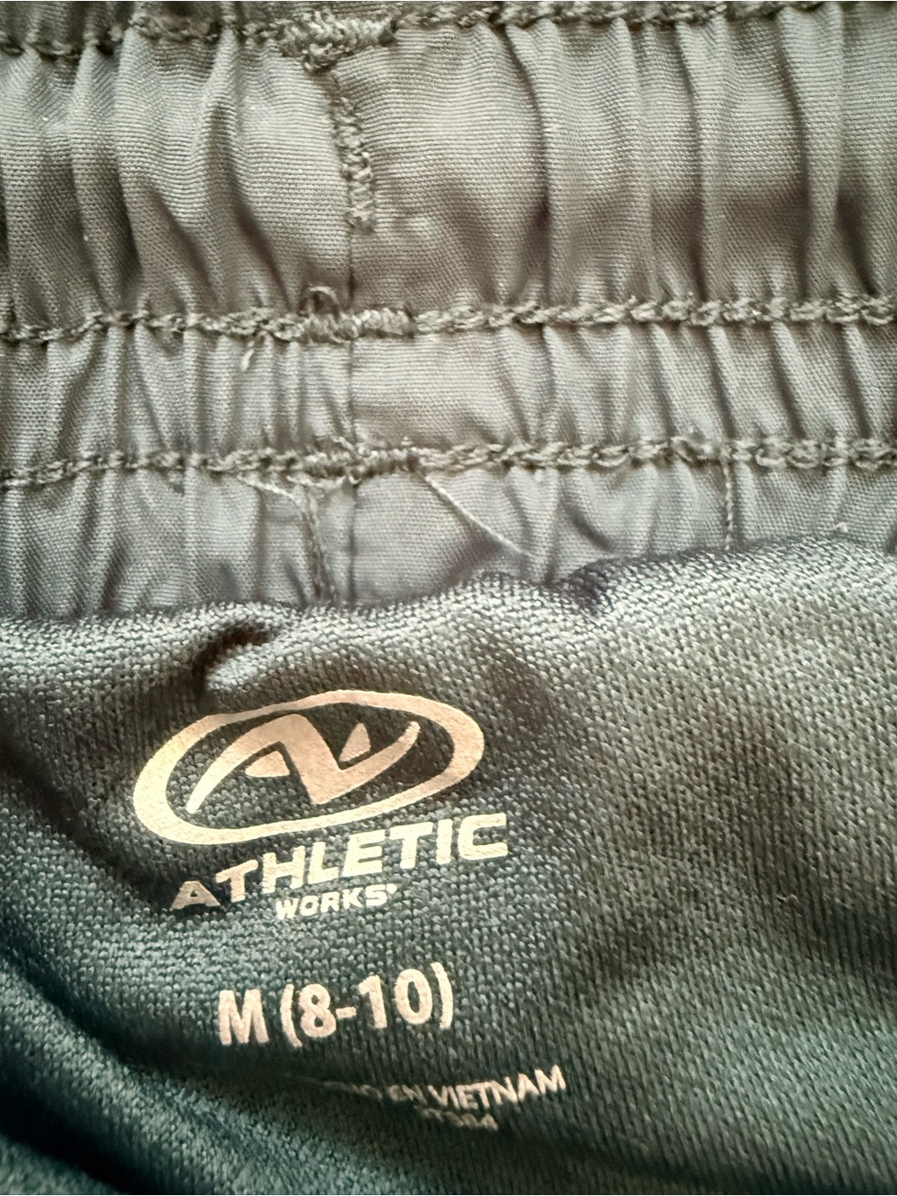 Athletic Works Men's Dark Gray Elastic Waist Athletic Shorts